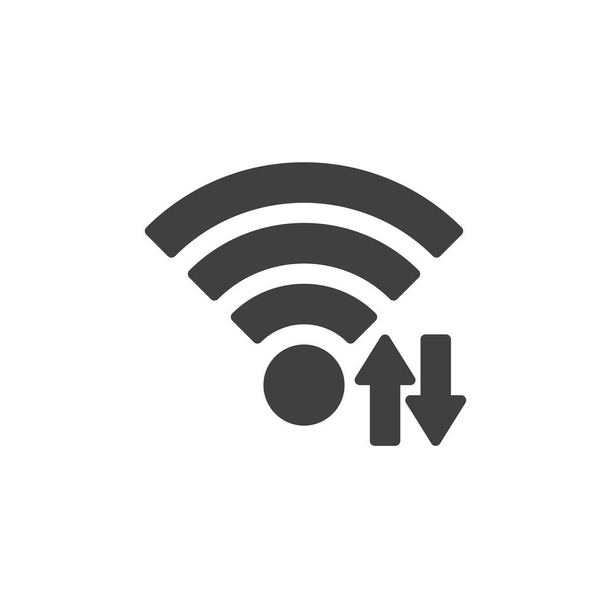 Wi Fi signaal Transfer pijlen vector icoon - Vector, afbeelding