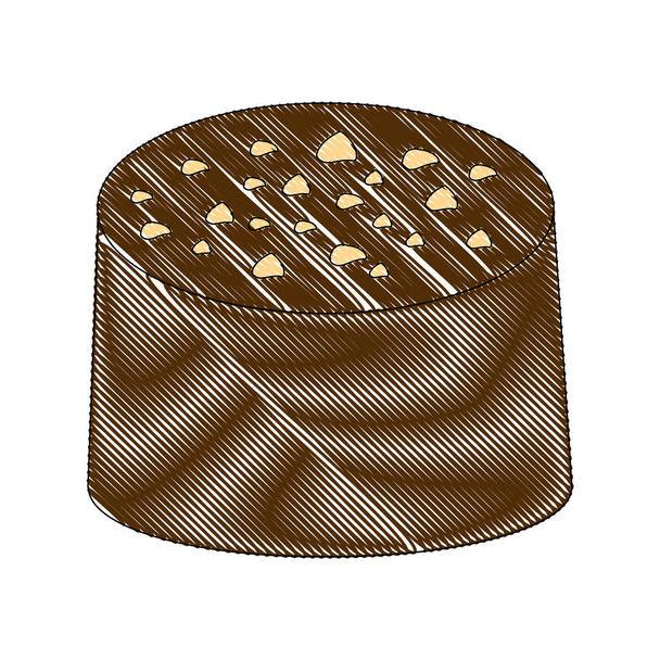 Bonbonschokolade Bonbon gefüllt - Vektor, Bild