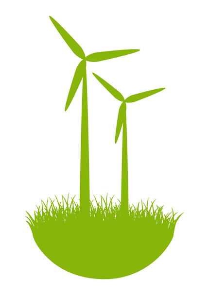 Eco windmolens - Vector, afbeelding