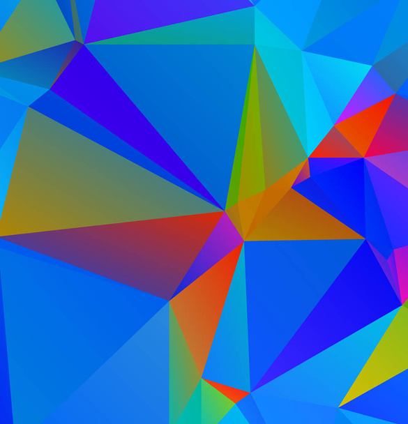 Abstraktní vícebarevná plná barva duhového pozadí. Vektorový polygo - Vektor, obrázek