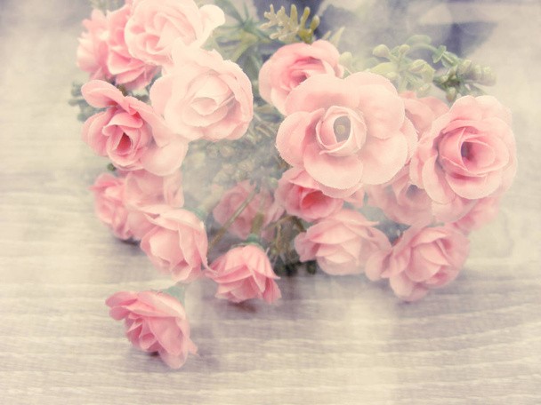rose background with blurs for wedding valentines day holiday ca - Foto, imagen