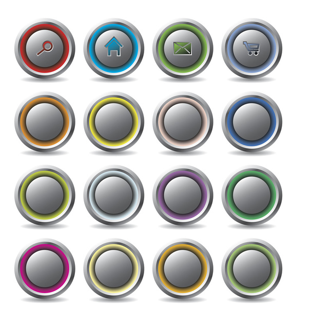カスタマイズ可能な web ボタン - ベクター画像