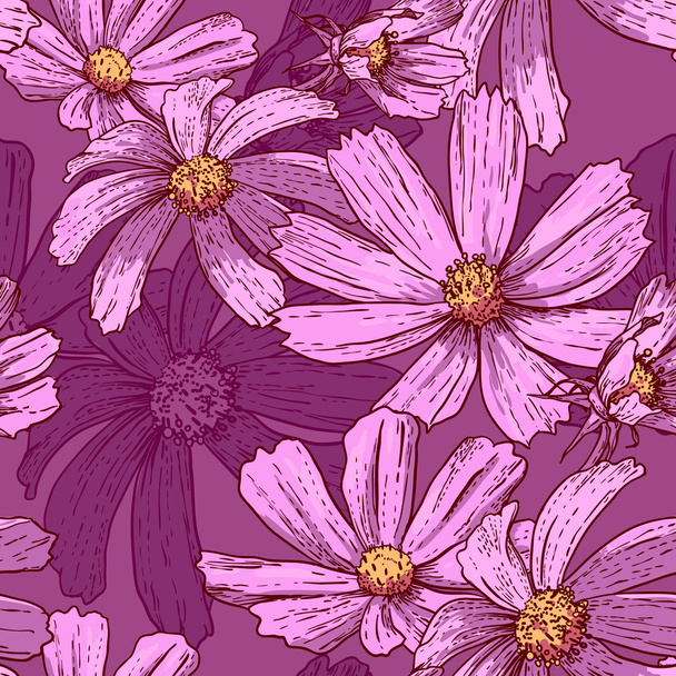 Seamless vintage floral background - ベクター画像