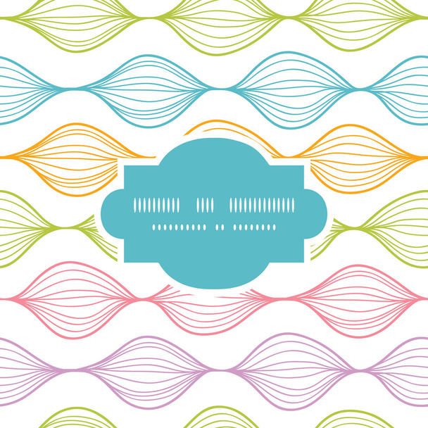 Colorful horizontal ogee frame seamless pattern background - Vector, afbeelding