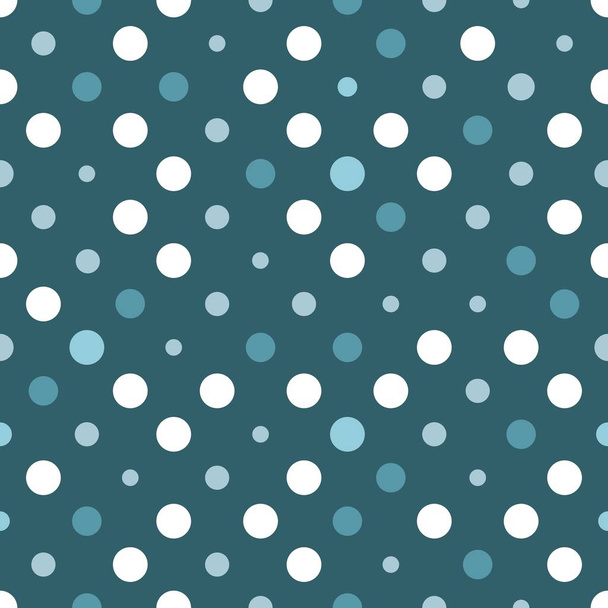 Blue white polka dots - Vecteur, image