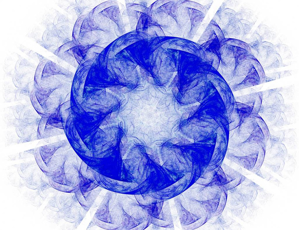 O computador gerou obras de arte fractais para design criativo, arte e entretenimento. Fundo com esferas rotativas
. - Foto, Imagem