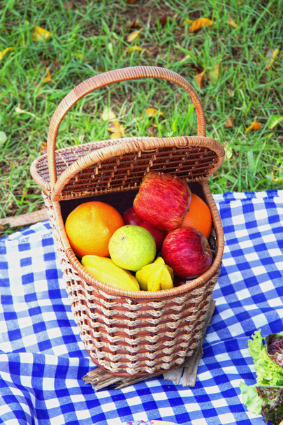 Picnic basket outdoor - Photo, Image