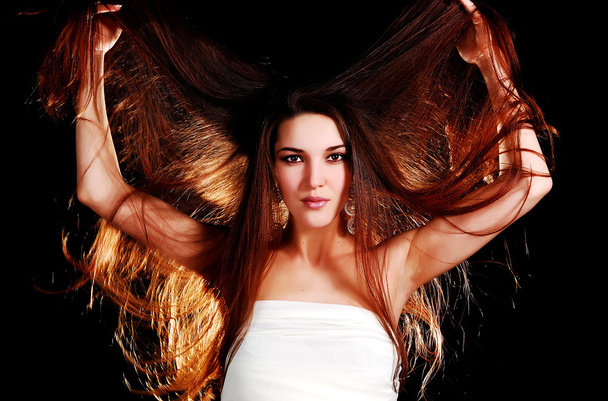 Girl with long hair - Foto, Imagem