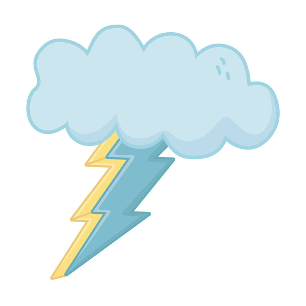 Isolated cloud with thunder design - Vector, Image