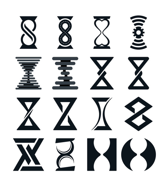 Set di icone astratte a clessidra
 - Vettoriali, immagini