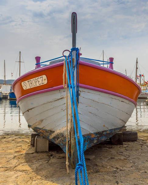 Old rowing boat on beach - Photo, Image