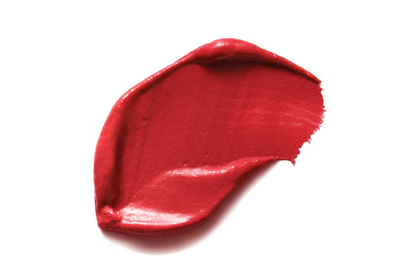 Lipstick smear isolated on white background. - Photo, Image