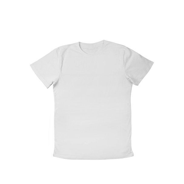 white t-shirt, clothes on isolated white background. - Photo, Image