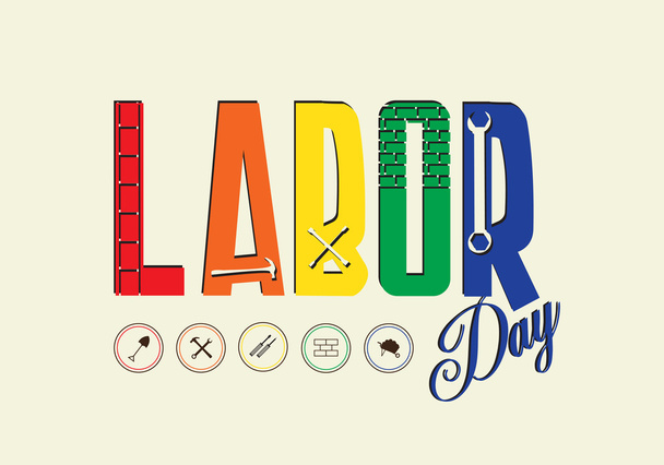 Happy Labor day, Vector illustration - Vector, Image