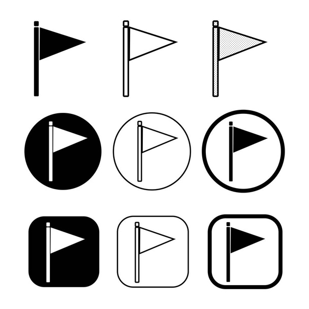 Flag icon simple sign symbol - Vektor, obrázek