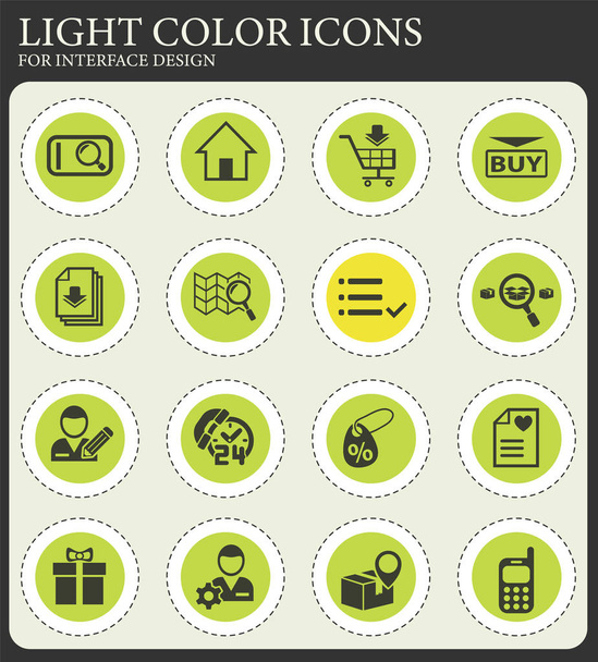 conjunto de ícones de interface e-commerce
 - Vetor, Imagem