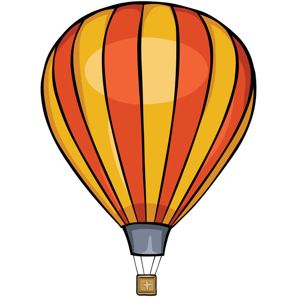 διάνυσμα ριγέ με αερόστατο - Διάνυσμα, εικόνα