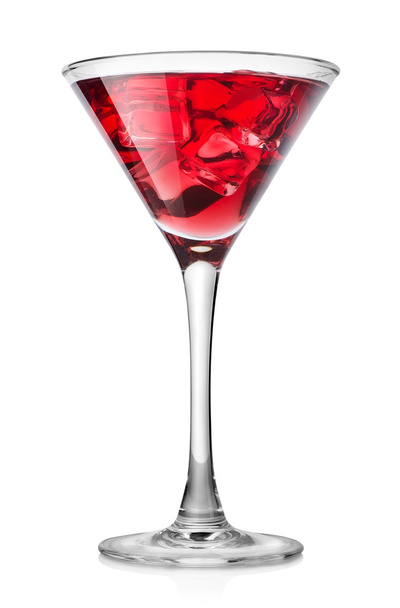 Cherry cocktail with ice cubes - Foto, afbeelding