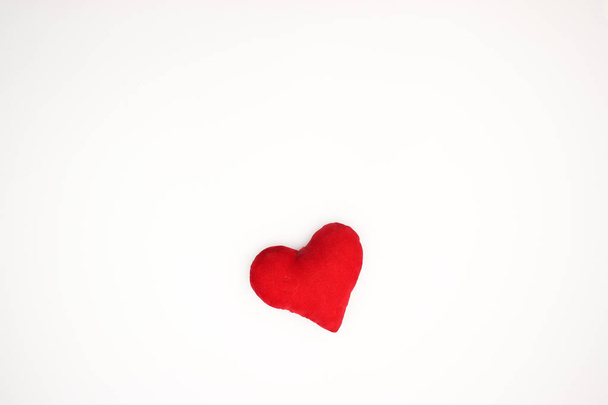 Red heart on white background  - Foto, Imagen