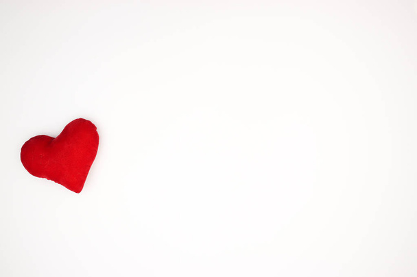 Red heart on white background  - Photo, Image