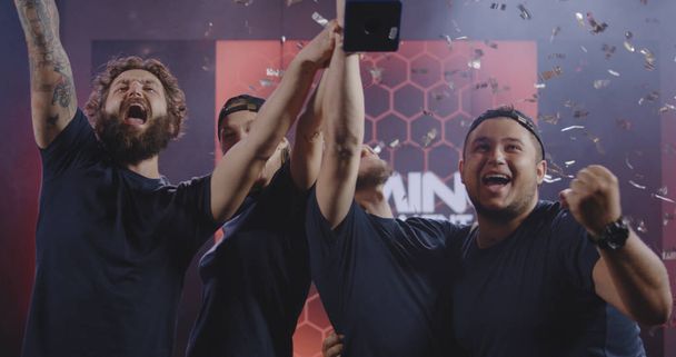 Gaming tournament team celebrating their victory - Photo, Image