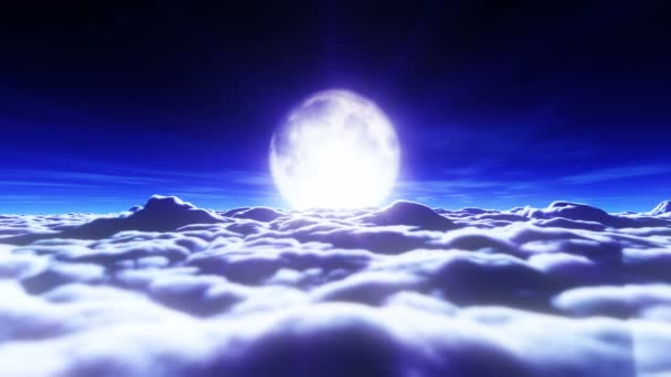 dreams full moon clouds 4k - Footage, Video