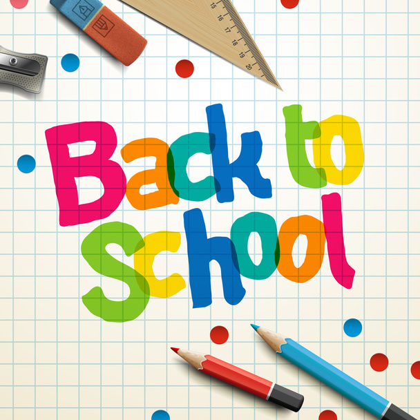 Welcome back to school - Vector, Image
