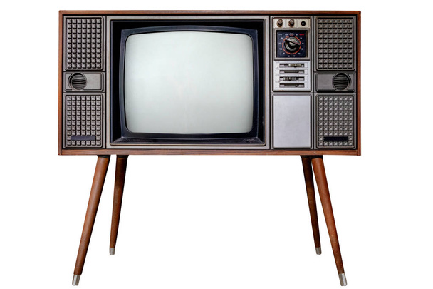 ビンテージ テレビ ・昔のテレビは、オブジェクトのクリッピング パスと白で分離します。レトロな技術  - 写真・画像