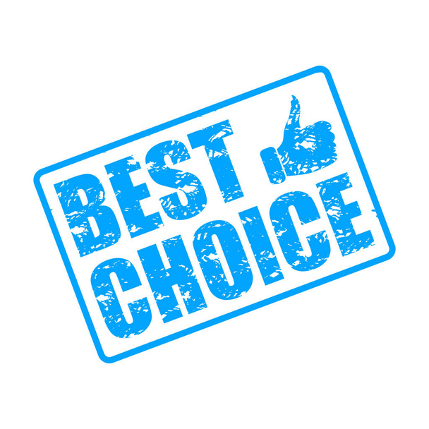 Best choice rubber stamp with thumb up - Vector, Image