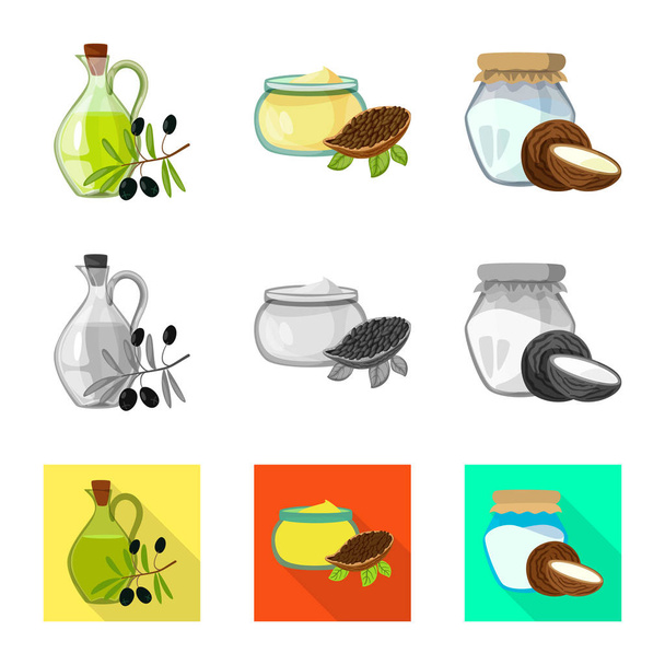 Vektorový design zdravých a zeleniny znamení. Kolekce ze zdravých a zemědělství burzovní symbol pro web. - Vektor, obrázek