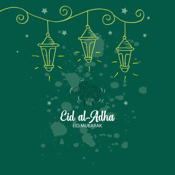  Festival muslimského Společenství EID-ul-Adha. - Vektor, obrázek