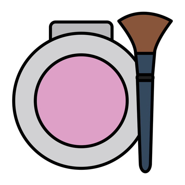 blush et brosse maquillage icône de dessin
 - Vecteur, image