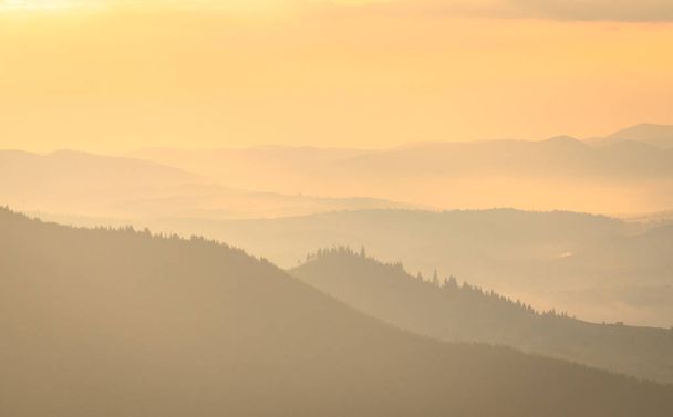 Dawn in the Carpathian Mountains - Фото, зображення