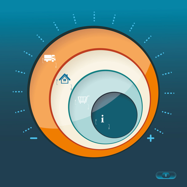 Business Abstract Circle icon. - Vector, afbeelding