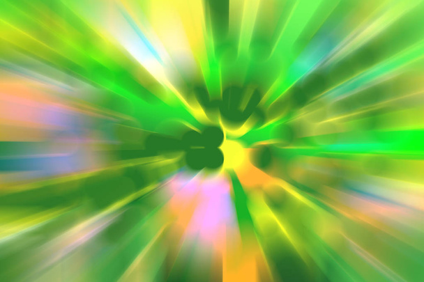 Fond abstrait de multicolore vert vif mélangé couleurs saturées design illustré
 - Photo, image