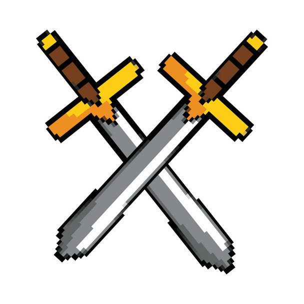 isolierte mittelalterliche Schwert Design Vektor Illustration - Vektor, Bild