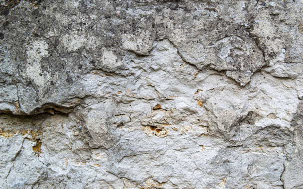 The texture of the old concrete wall. Raw plaster wall background. The wall is made of natural stone shell rock. - Valokuva, kuva