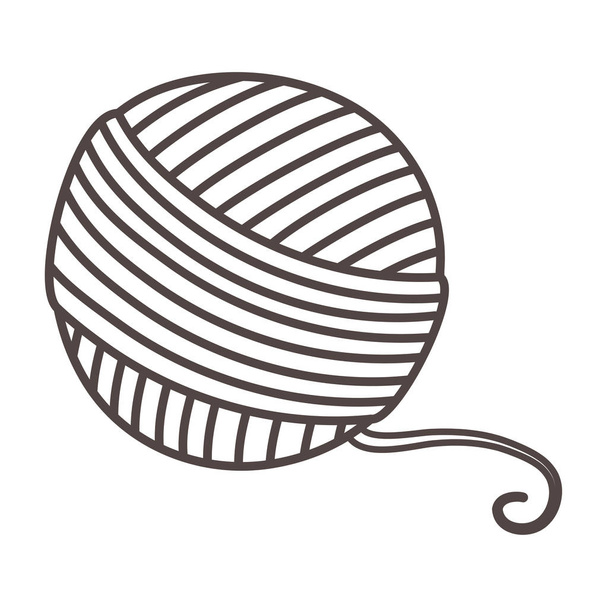 Bola de hilo aislado de diseño de sastrería
 - Vector, imagen