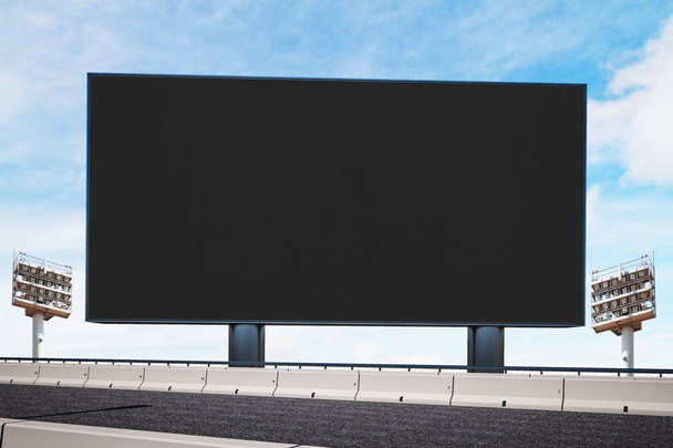Blank black billboard  - Photo, Image