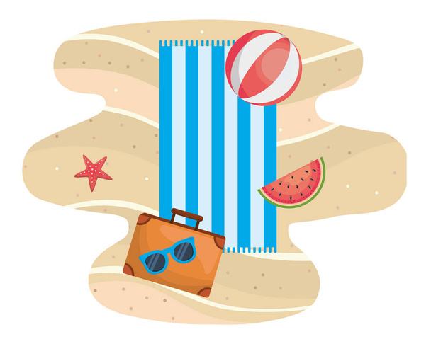 Разработка иконок для летнего отдыха
 - Вектор,изображение