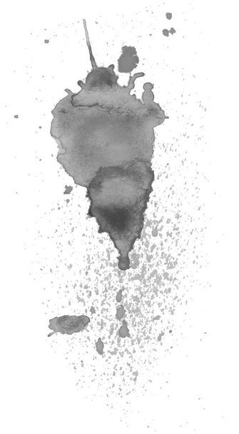 黒い水彩画。水彩画テクスチャの背景 - ベクター画像