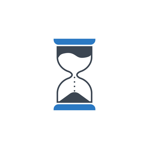Hourglass related vector glyph icon. - Vecteur, image