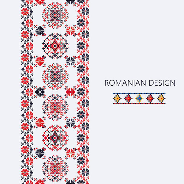 Romanian vertical border 4 - Vettoriali, immagini