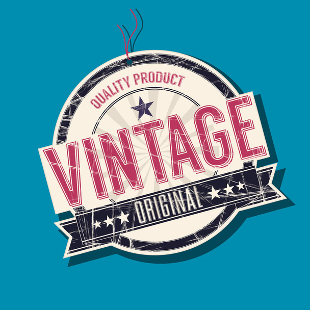 Vintage original tag - Vektor, obrázek