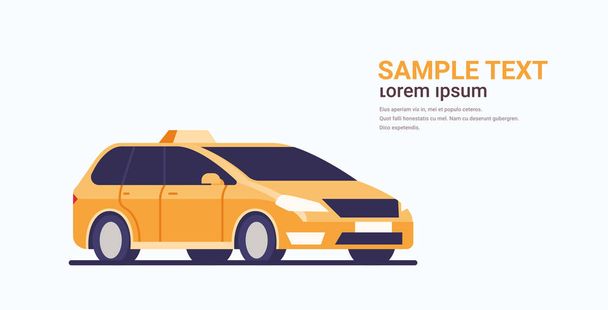 taxi car icon cab automobile passenger transportation service concept flat horizontal copy space - Διάνυσμα, εικόνα