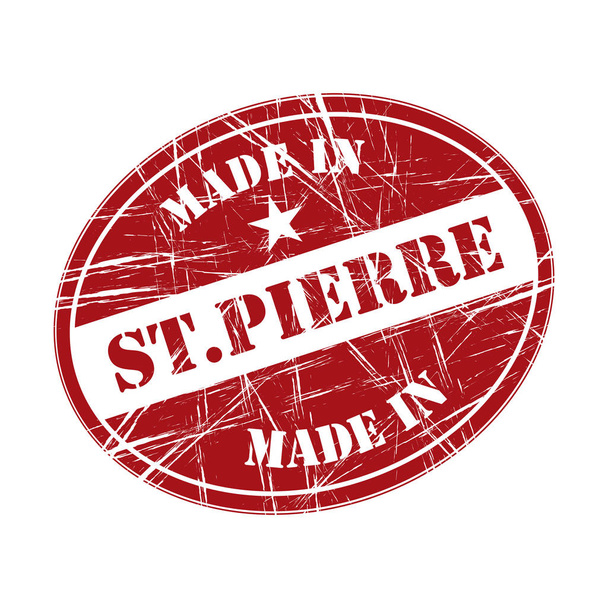 St Pierre made in - Vektör, Görsel
