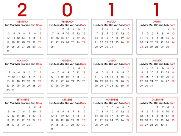 Календарь 2011
 - Вектор,изображение