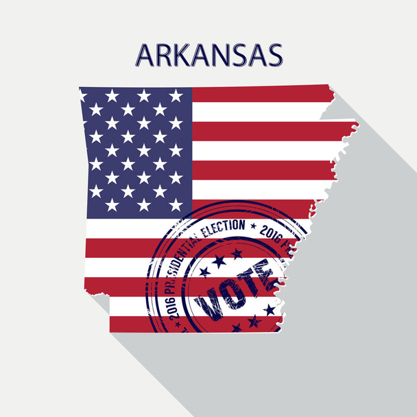 Arkansas głosowanie graficzne - Wektor, obraz