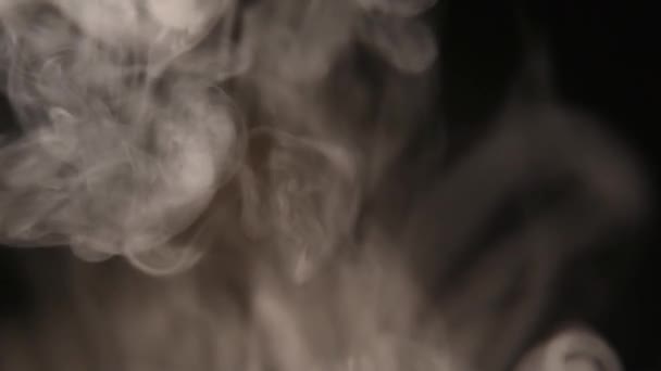Atmospheric smoke Fog effect. VFX Element. Haze background. Abstract smoke cloud. Smoke in slow motion on black background. White smoke slowly floating through space against black background. - Footage, Video