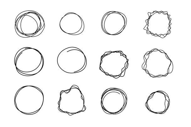 Símbolo de boceto dibujado a mano. Set de garabatos vectoriales. Banner de icono Thin Stroke
 - Vector, Imagen
